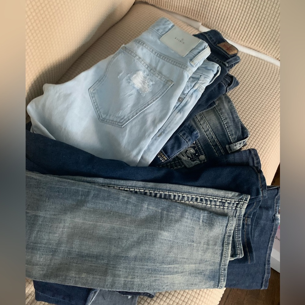 Lot 5 PCs Jeans different brands and sizes